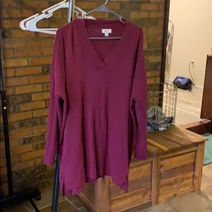 Style & Co. XXL maroon top high low
